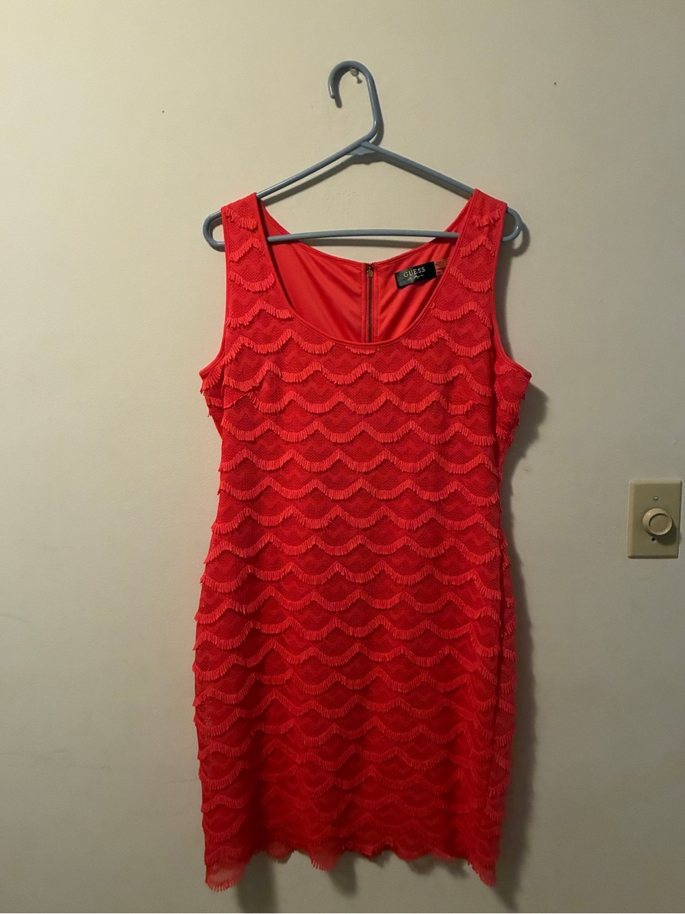 Guess Sleeveless Coral Midi Dress